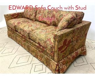 Lot 1330 Designer FREDERICK EDWARD Sofa Couch with Stud Design. 