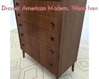 Lot 1336 KROEHLER Tall Chest Dresser. American Modern. Wood han