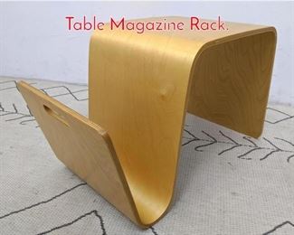 Lot 1334 Molded Birch Plywood Side Table Magazine Rack.