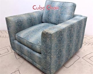 Lot 1368 Mid Century Modern Cube Chair.