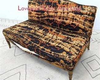 Lot 1369 Faux Bamboo Framed Loveseat Sofa. Arm Less.