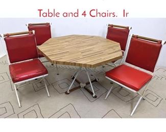 Lot 1375 Cleo Baldon Style Dinette Set. Table and 4 Chairs. Ir