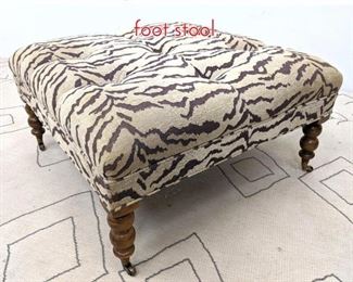 Lot 1377 Large Animal Print Ottoman foot stool.