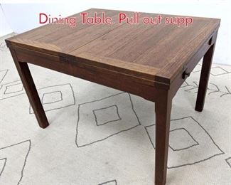 Lot 1380 Danish Modern Teak Flip Top Dining Table. Pull out supp