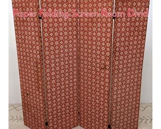 Lot 1387 50s Modern Printed wall Paper Folding Screen Room Divid