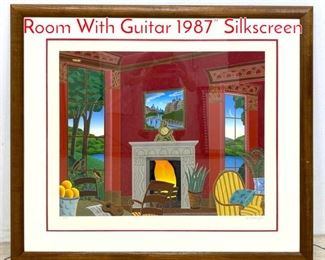 Lot 1391 THOMAS McKNIGHT Red Room With Guitar 1987 Silkscreen