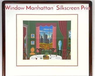 Lot 1397 THOMAS McKNIGHT Pink Window Manhattan Silkscreen Prin