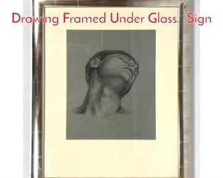 Lot 1401 Paul DuSold Classical Drawing Framed Under Glass. Sign