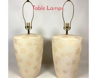 Lot 1434 Pair 80s Modern Table Lamps. 