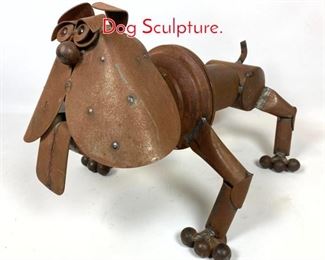 Lot 1433 Welded Found Object Garden Dog Sculpture.