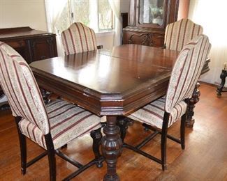 Antique Dining Table and 6 Chairs