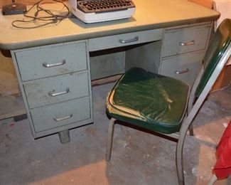 Vintage Metal Desk and chair