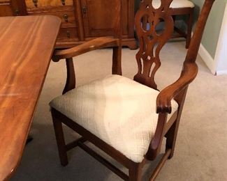DETAIL OF CHERRY DINING ROOM CHAIRS