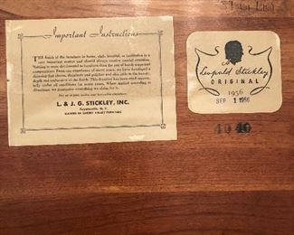 LEOPOLD STICKLEY, CHERRY  VALLEY FURNITURE, 1956