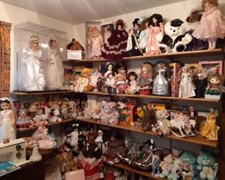 Main level dolls, at the end of the long hallway.