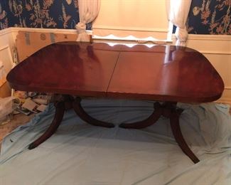 Duncan Fife Table 44x64, has 1 leaf and custom pads. Made in High Point North Carolina.