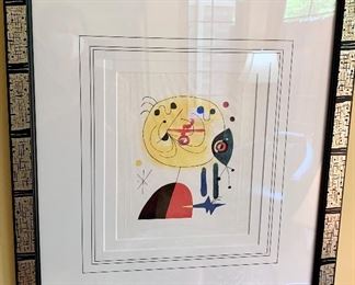 22 x 22” Framed & double matted Calder Print $48