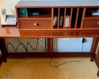 Dania side table 57L x 16w x 25.5H
Upper Storage Cubbie Unit 41.5L x 10d 
$139 for both pieces pictured