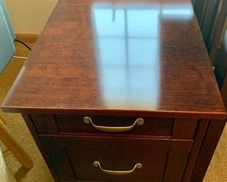 Dania Table Top Desk with Pullout Work Surface 67w x 30d x 29.5h $200
Dania side table 57L x 16w x 25.5H
Upper Storage Cubbie Unit 41.5L x 10d  
Dania 2 Drawer File Cabinet - matches desk set - 17w x 23d x 20h  $75
Complete 4 pc Set $300