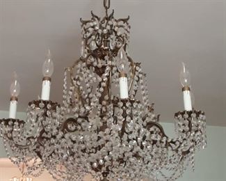 Awesome Brass & Crystal pendants Chandelier