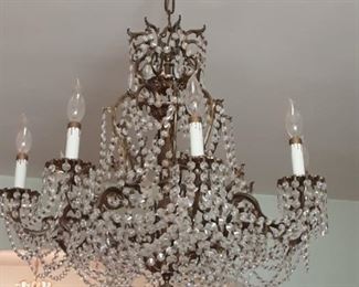 Awesome Brass & Crystal pendants Chandelier