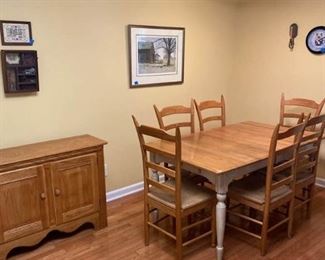 Kitchen Table and Cabinet