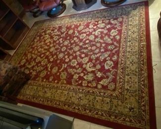 Red Floral Area Rug
