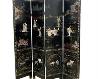 Lot 003
Antique Chinese Black Lacquer Folding Screen