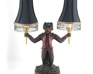 Lot 166
Double Candle Monkey Lamp