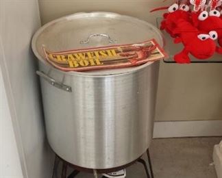 Crawfish boil huge pot and burner