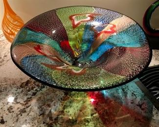 Murano glass substantial art glass bowl