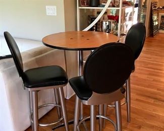 chrome bar stools mancave