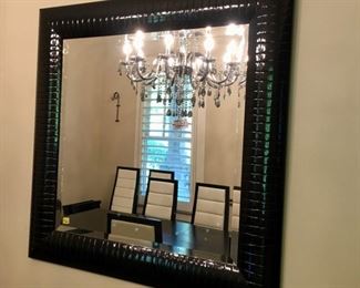 black mirror in dining room