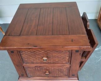 Solid Wood End Table. Very Heavy