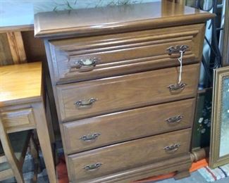 4 Drawer Solid Oak Chest