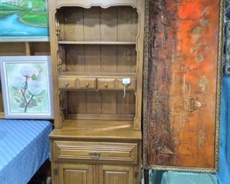 Young Hinkle Solid Charter Oak China Cabinet