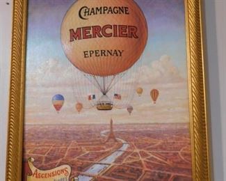 Several oil paintings with air balloons