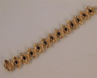 14k gold bracelet with sapphires/diamonds