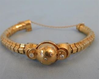 Van Cleef and Arpels 18k gold bracelet watch 