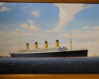 Graham Flight painting of Titanic 