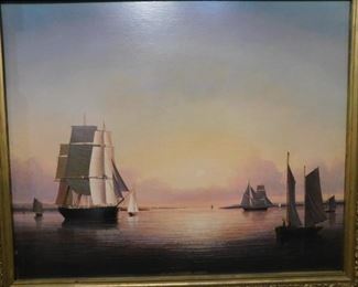 Brian Coole oil of Gloucester harbor
