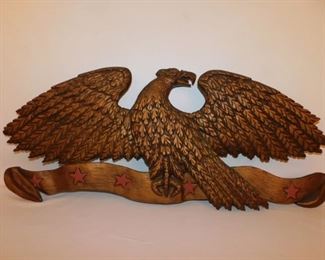 Carved wood eagles (4)