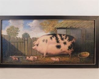 Folk art pigs painting 