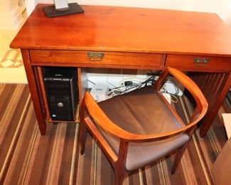 Wood Desk & Chair