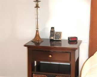 Nightstand  and Pair of Lamps