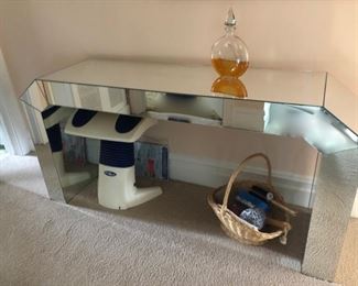 Vintage mirrored console table