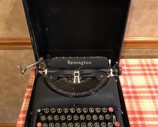 Remington Typewriter with Case 
