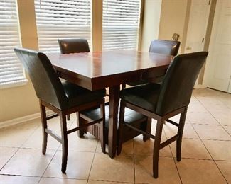 High Top Dinette Set is with 4 Chairs