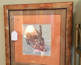 Framed Bunny Art 