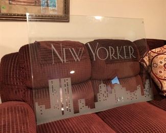 New Yorker decorative glass panel  We have TWO